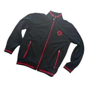Nike Air Jordan Track Jacket – Men’s Medium – Black/Red – Dri-FIT